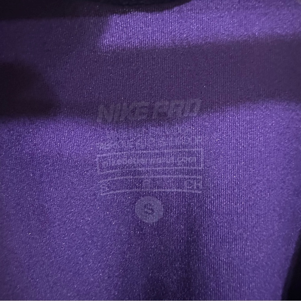 Women's Nike Pro Deep Purple Tank Top with Pink Logo - Picture 3 of 4